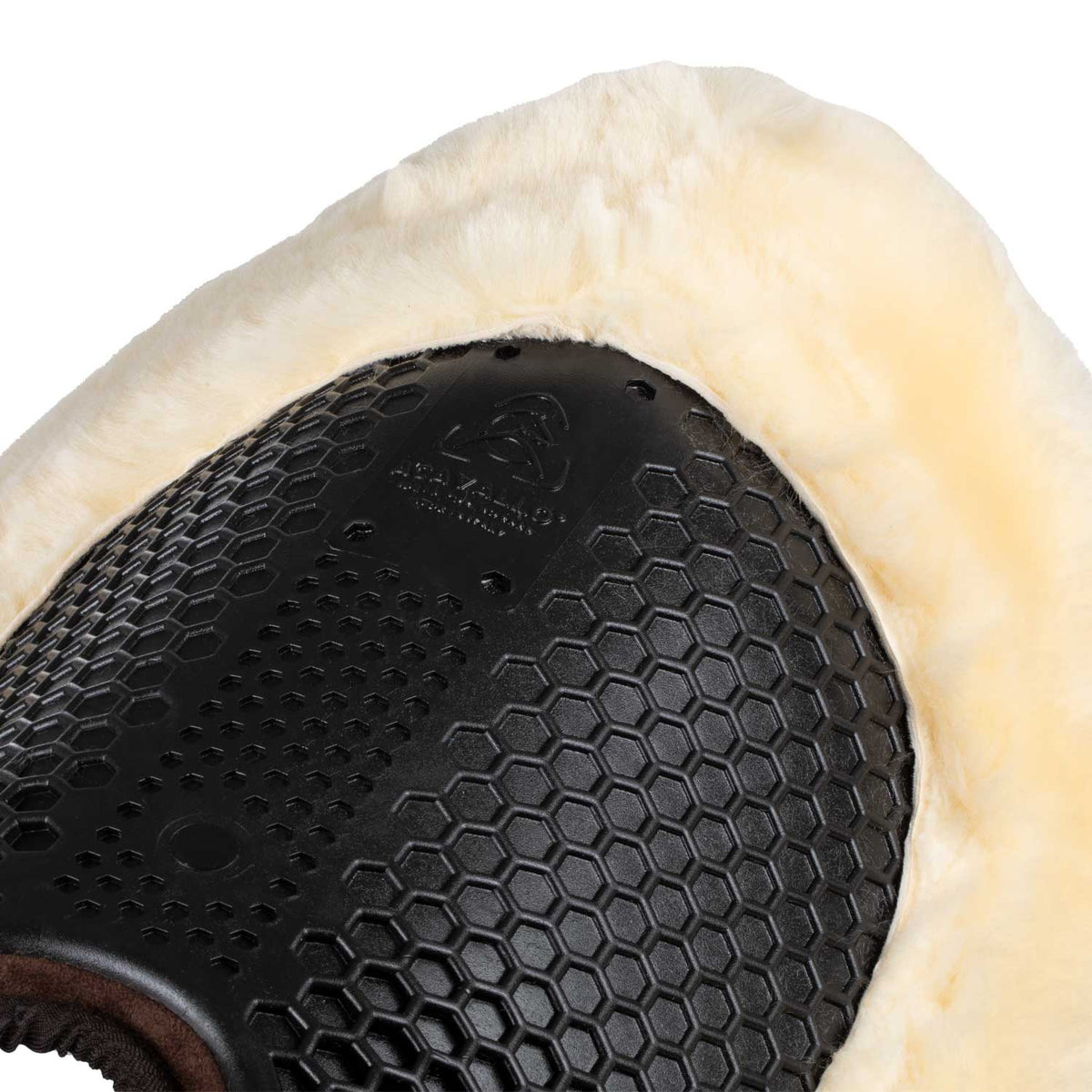 Acavallo - Underlag, memory foam, manke-fri, ruskind, lammeskind bag, Hexagonal gel, front riser