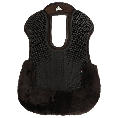 Acavallo - Underlag, memory foam, manke-fri, ruskind, lammeskind bag, Hexagonal gel, front riser
