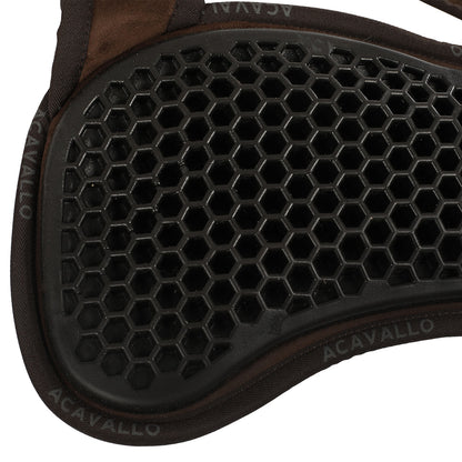 Acavallo - Underlag, memory foam, manke-fri, ruskind, lammeskind bag, Hexagonal gel, front riser