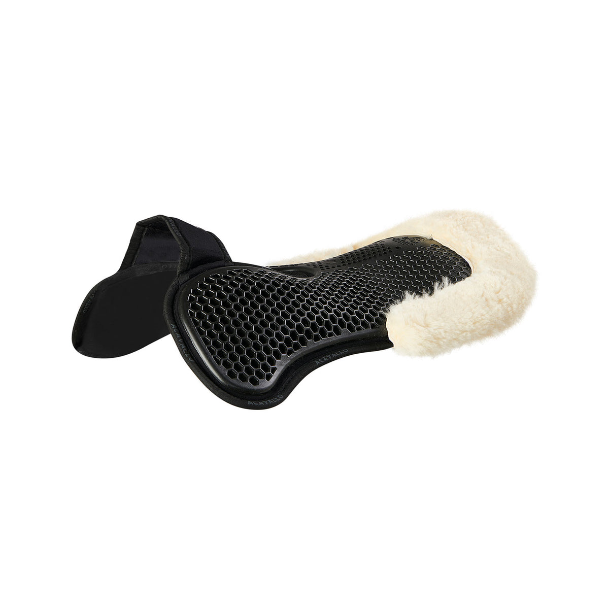 Acavallo - Underlag, memory foam, manke-fri, ruskind, lammeskind bag, Hexagonal gel, front riser