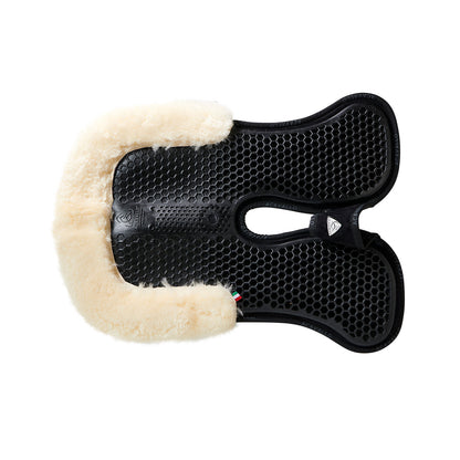 Acavallo - Underlag, memory foam, manke-fri, ruskind, lammeskind bag, Hexagonal gel, front riser