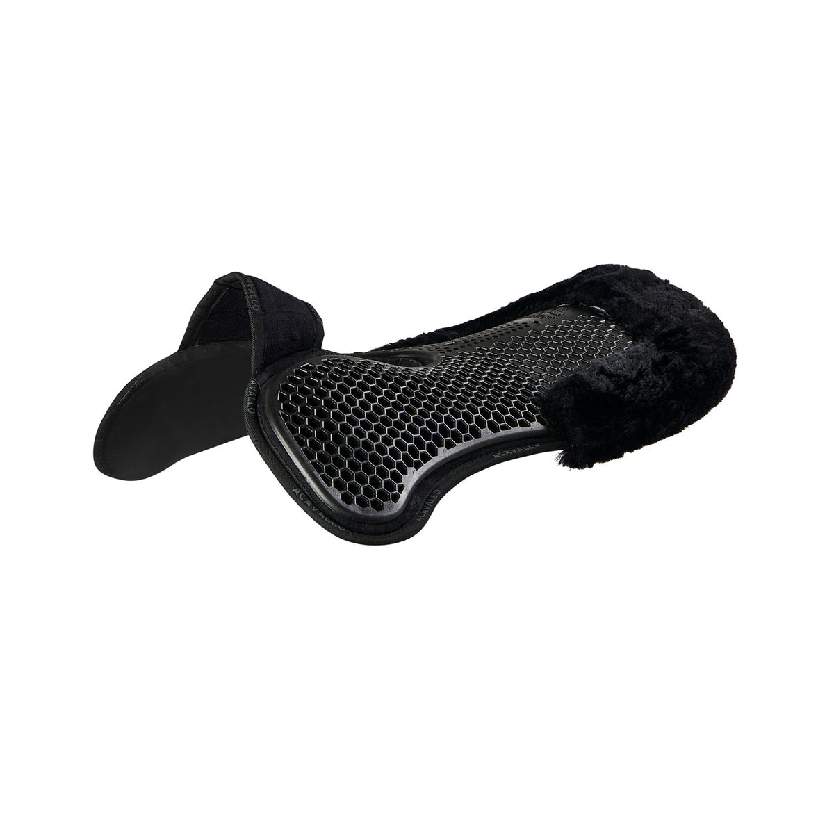 Acavallo - Underlag, memory foam, manke-fri, ruskind, lammeskind bag, Hexagonal gel, front riser