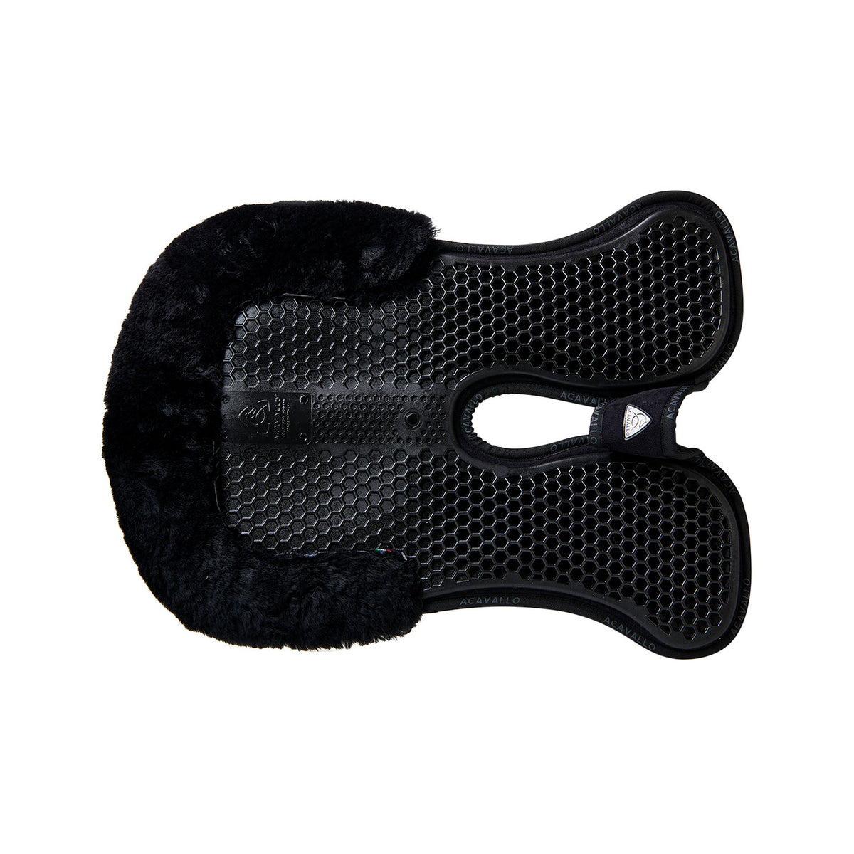 Acavallo - Underlag, memory foam, manke-fri, ruskind, lammeskind bag, Hexagonal gel, front riser