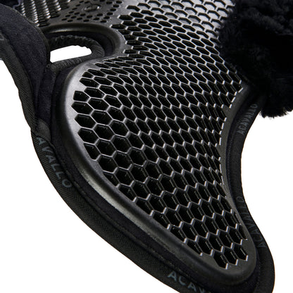Acavallo - Underlag, memory foam, manke-fri, ruskind, lammeskind bag, Hexagonal gel, front riser