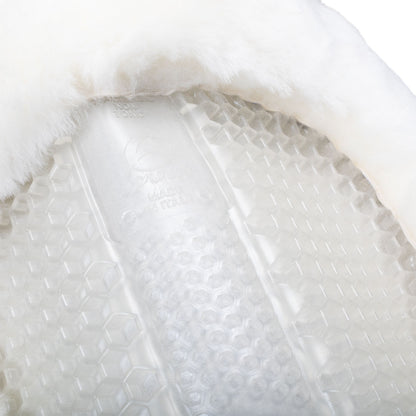Acavallo - Underlag, Slim pad, manke-fri, ruskind, lammeskind bag, Hexagonal gel, flat