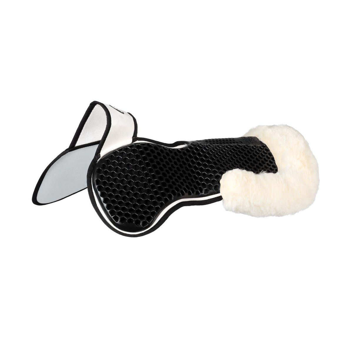 Acavallo - Underlag, Slim pad, manke-fri, ruskind, lammeskind bag, Hexagonal gel, flat