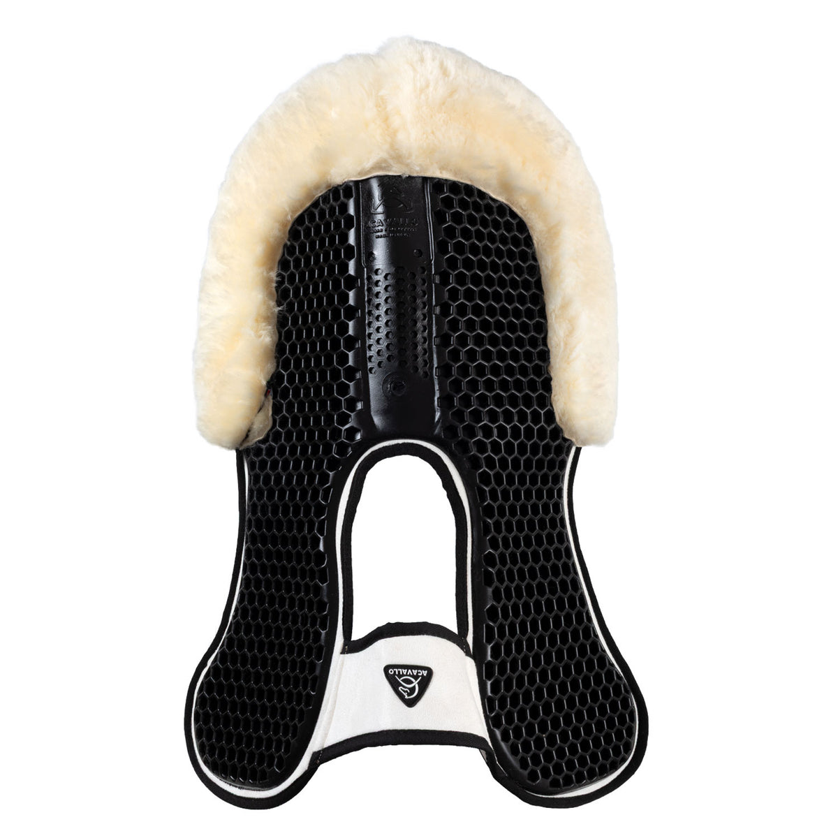 Acavallo - Underlag, Slim pad, manke-fri, ruskind, lammeskind bag, Hexagonal gel, flat
