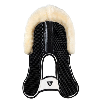 Acavallo - Underlag, Slim pad, manke-fri, ruskind, lammeskind bag, Hexagonal gel, flat