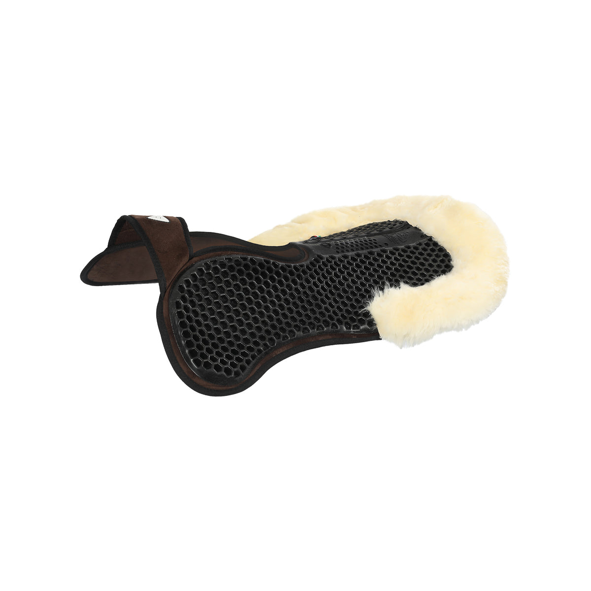 Acavallo - Underlag, Slim pad, manke-fri, ruskind, lammeskind bag, Hexagonal gel, flat