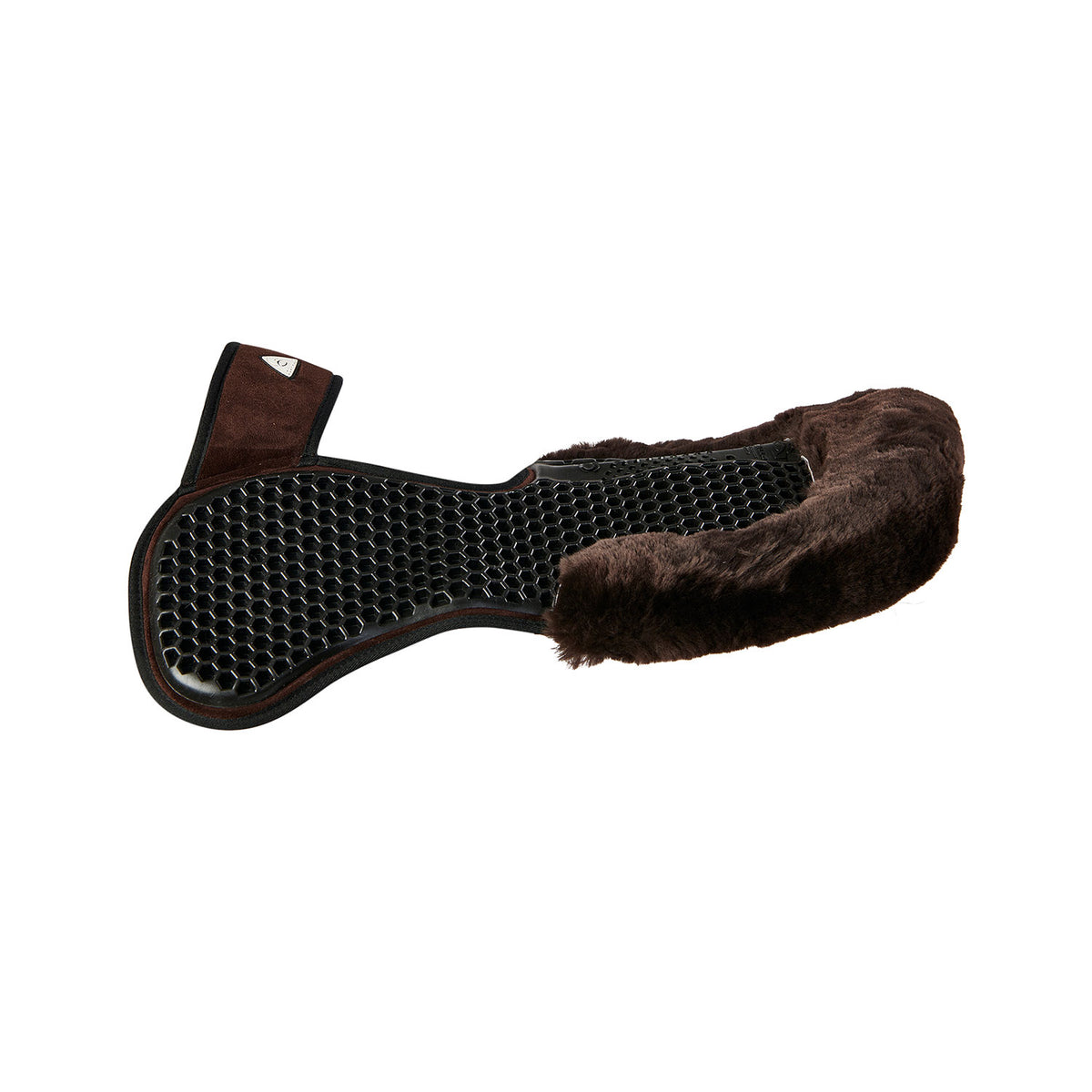 Acavallo - Underlag, Slim pad, manke-fri, ruskind, lammeskind bag, Hexagonal gel, flat