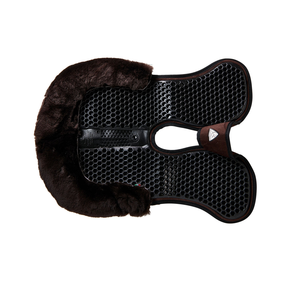 Acavallo - Underlag, Slim pad, manke-fri, ruskind, lammeskind bag, Hexagonal gel, flat