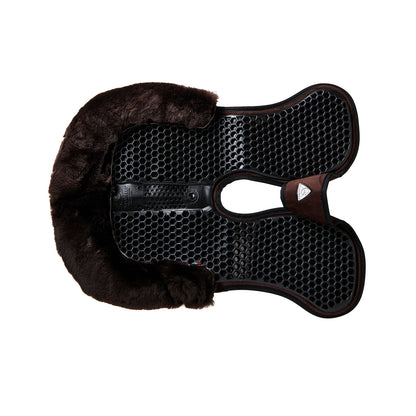 Acavallo - Underlag, Slim pad, manke-fri, ruskind, lammeskind bag, Hexagonal gel, flat