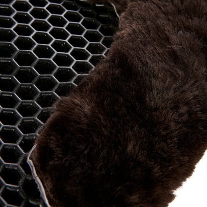 Acavallo - Underlag, Slim pad, manke-fri, ruskind, lammeskind bag, Hexagonal gel, flat