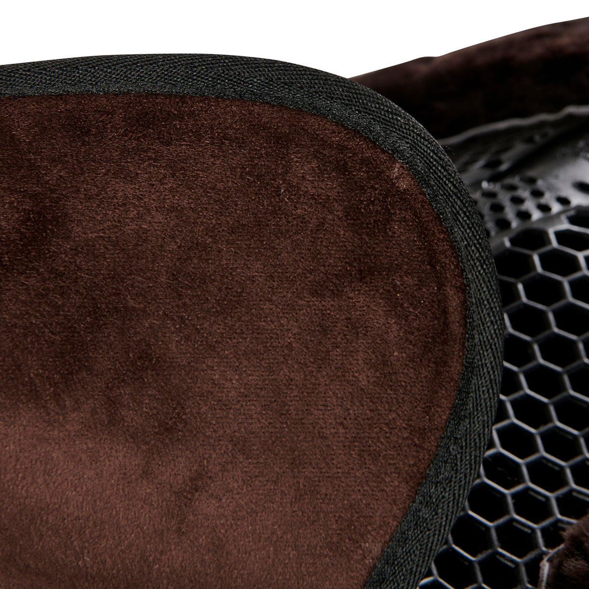 Acavallo - Underlag, Slim pad, manke-fri, ruskind, lammeskind bag, Hexagonal gel, flat