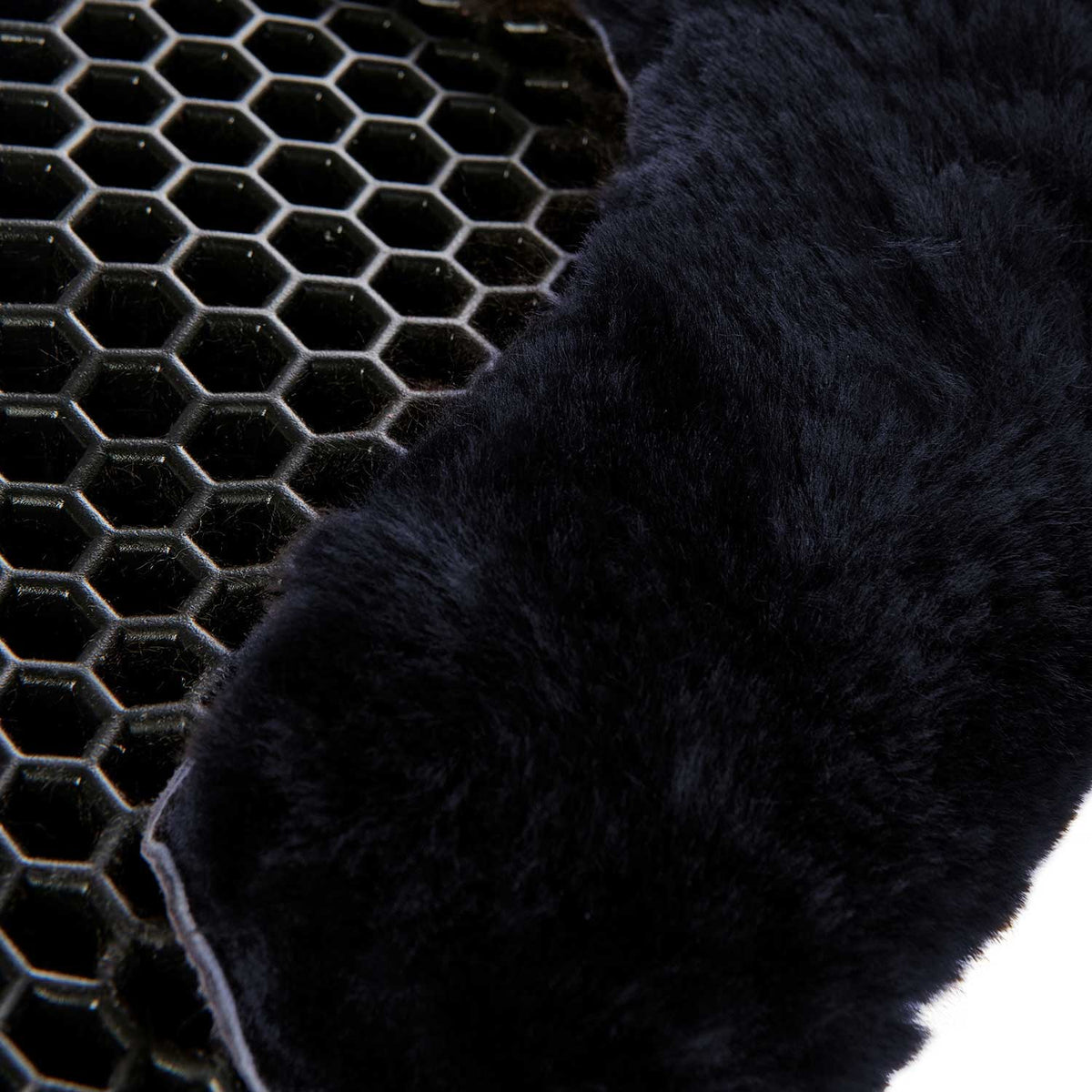 Acavallo - Underlag, Slim pad, manke-fri, ruskind, lammeskind bag, Hexagonal gel, flat