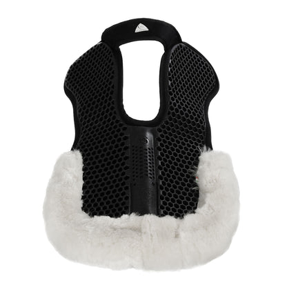 Acavallo - Underlag, Slim pad, manke-fri, ruskind, lammeskind bag, Hexagonal gel, flat