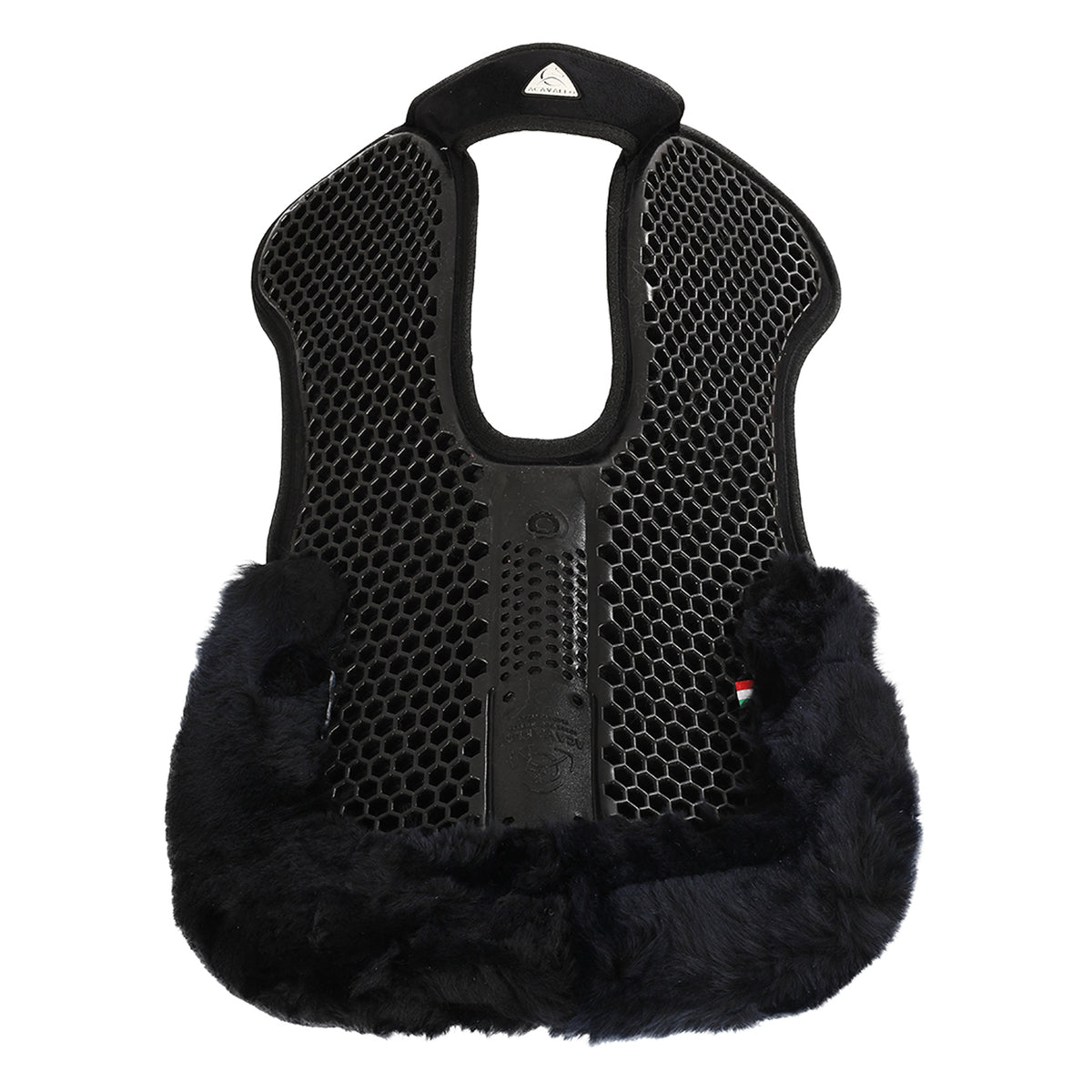 Acavallo - Underlag, Slim pad, manke-fri, ruskind, lammeskind bag, Hexagonal gel, flat