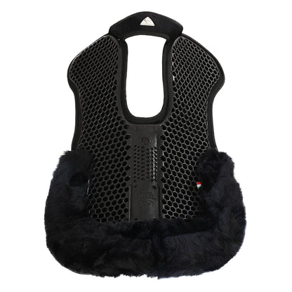 Acavallo - Underlag, Slim pad, manke-fri, ruskind, lammeskind bag, Hexagonal gel, flat