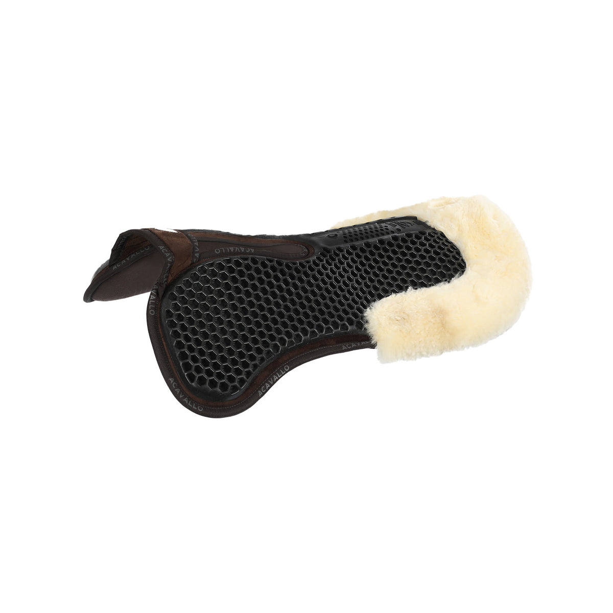 Acavallo - Underlag, memory foam, manke-fri, ruskind, lammeskind bag, Hexagonal gel, flat