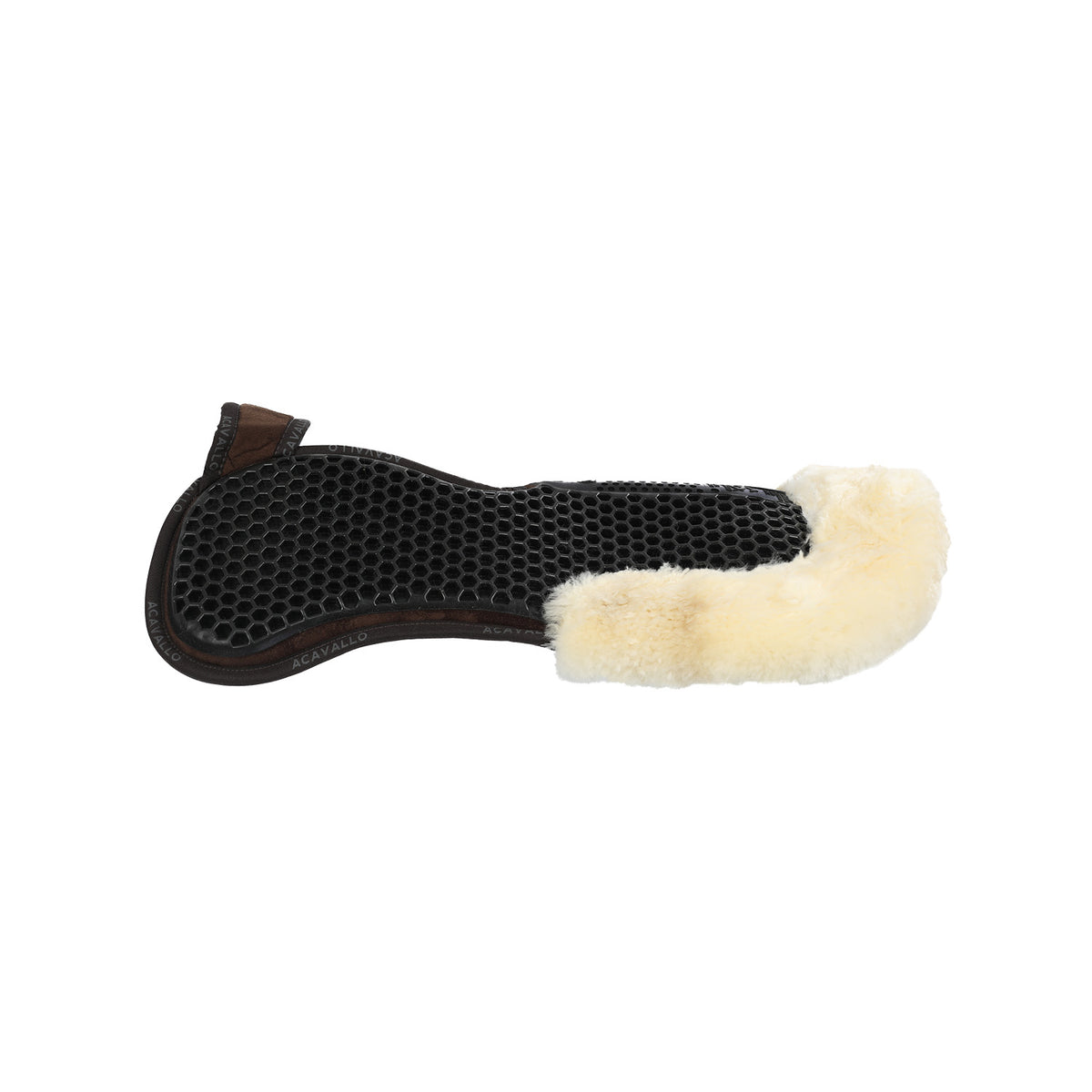 Acavallo - Underlag, memory foam, manke-fri, ruskind, lammeskind bag, Hexagonal gel, flat