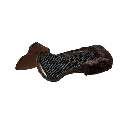 Acavallo - Underlag, memory foam, manke-fri, ruskind, lammeskind bag, Hexagonal gel, flat