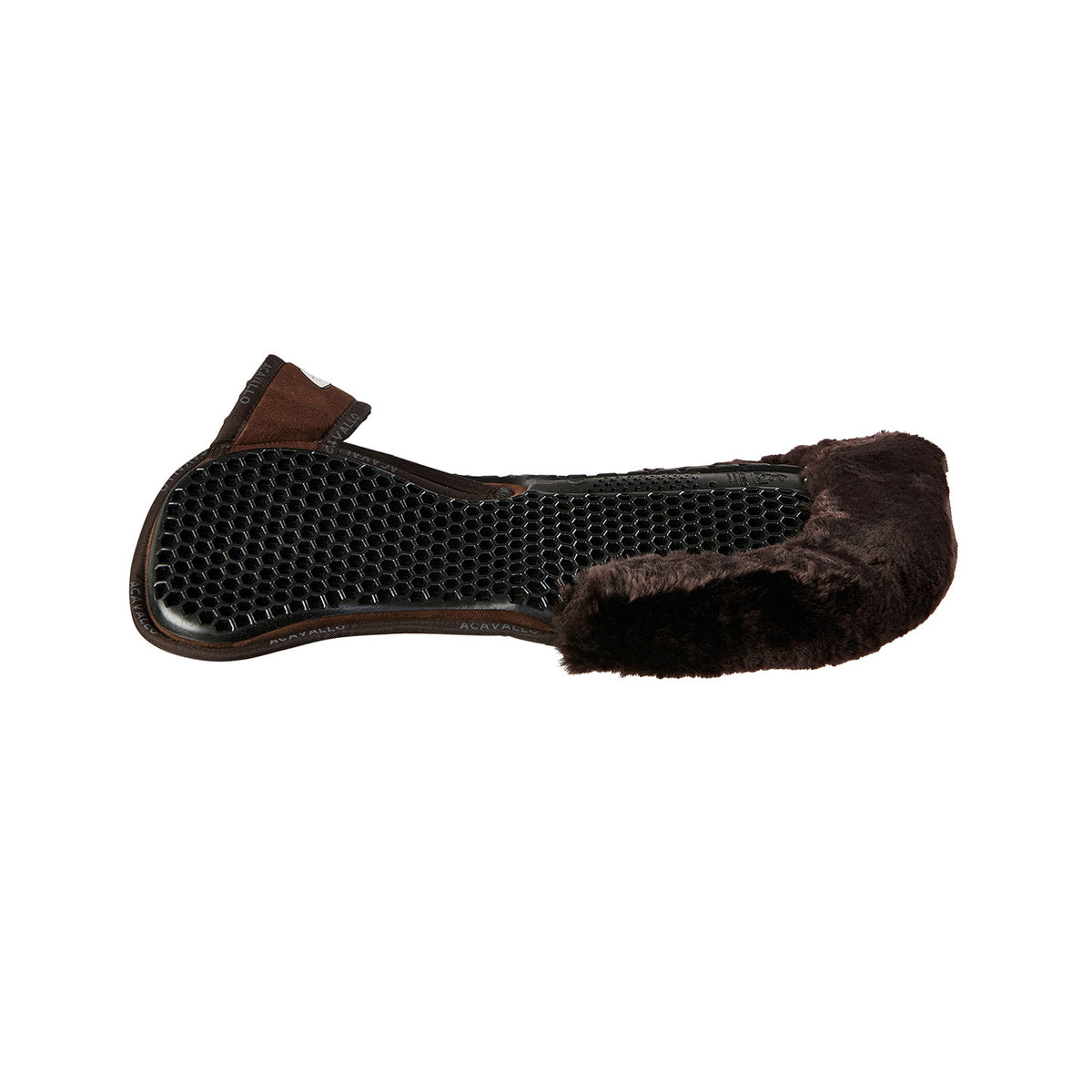 Acavallo - Underlag, memory foam, manke-fri, ruskind, lammeskind bag, Hexagonal gel, flat