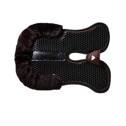 Acavallo - Underlag, memory foam, manke-fri, ruskind, lammeskind bag, Hexagonal gel, flat