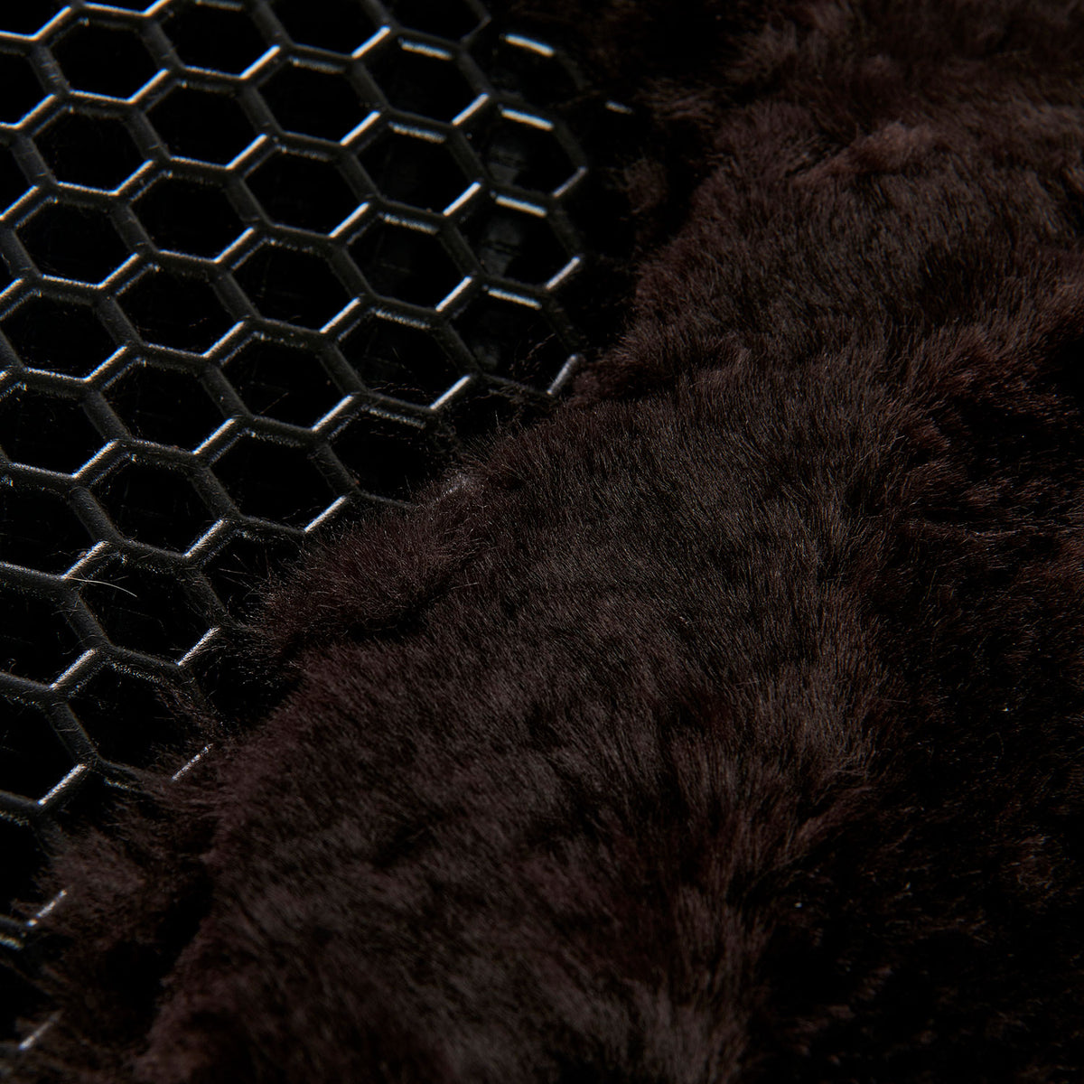 Acavallo - Underlag, memory foam, manke-fri, ruskind, lammeskind bag, Hexagonal gel, flat