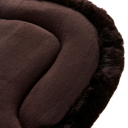 Acavallo - Underlag, memory foam, manke-fri, ruskind, lammeskind bag, Hexagonal gel, flat