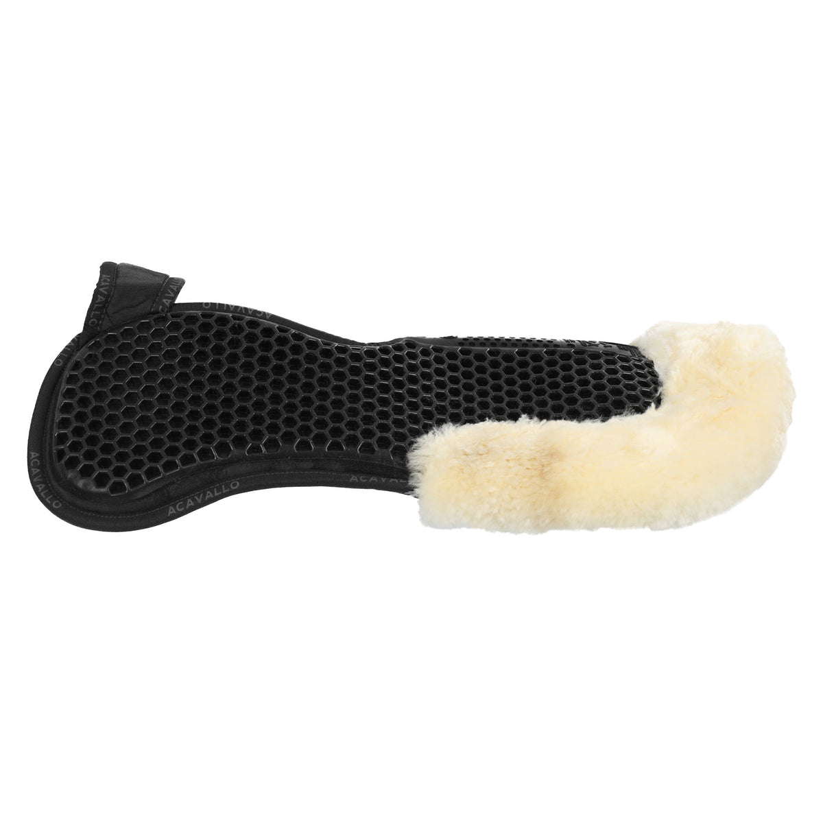 Acavallo - Underlag, memory foam, manke-fri, ruskind, lammeskind bag, Hexagonal gel, flat