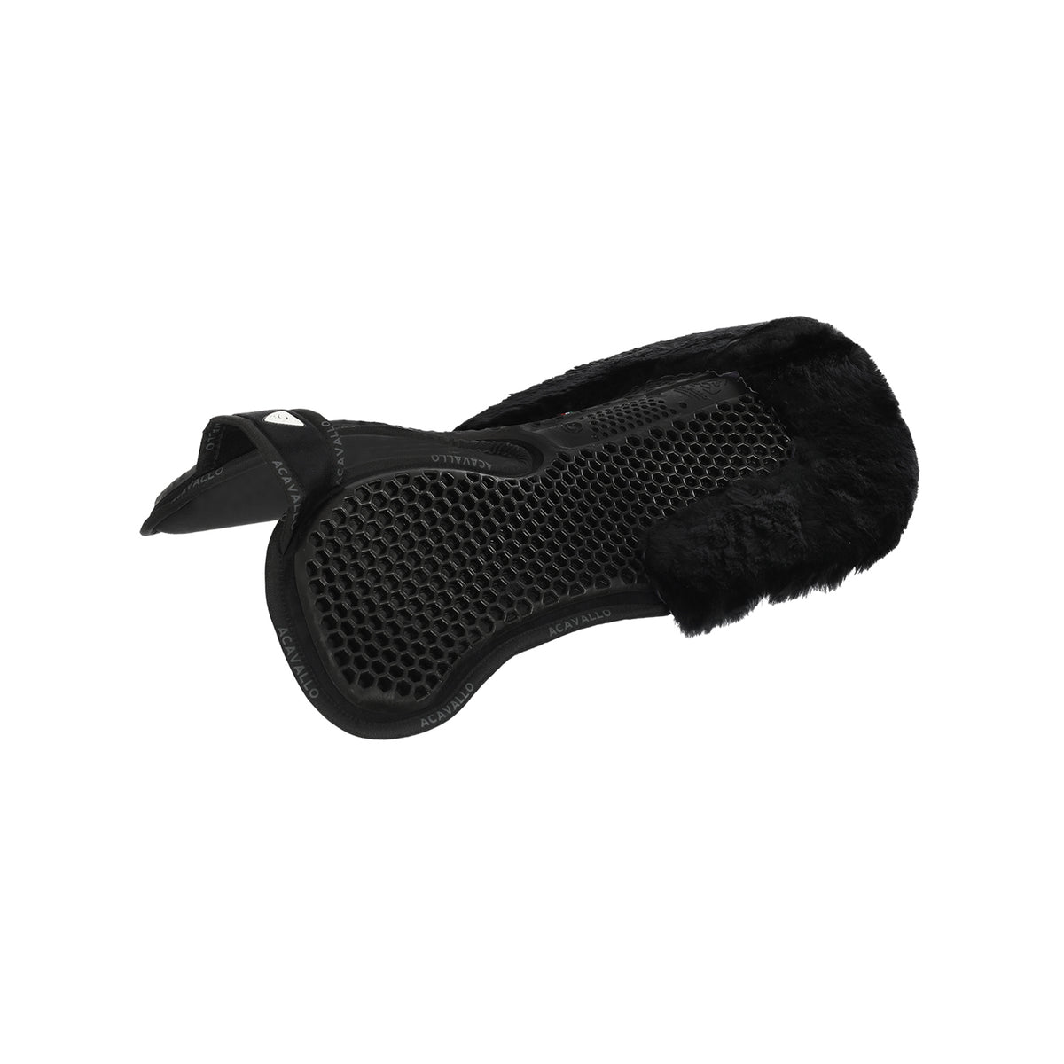 Acavallo - Underlag, memory foam, manke-fri, ruskind, lammeskind bag, Hexagonal gel, flat