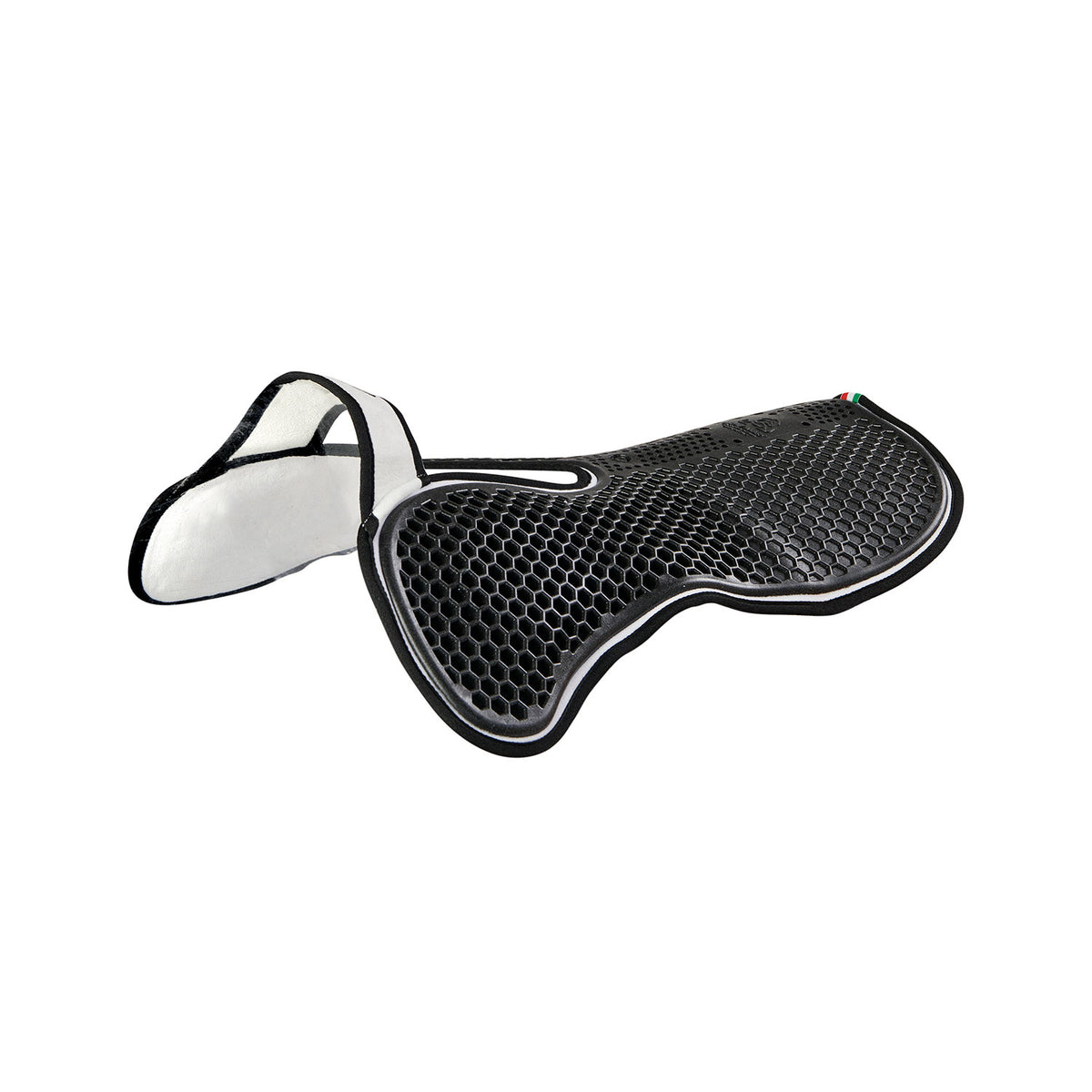 Acavallo - Underlag, Slim pad, manke-fri, ruskind, Hexagonal gel, front riser