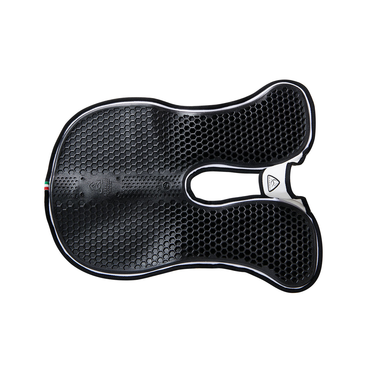 Acavallo - Underlag, Slim pad, manke-fri, ruskind, Hexagonal gel, front riser
