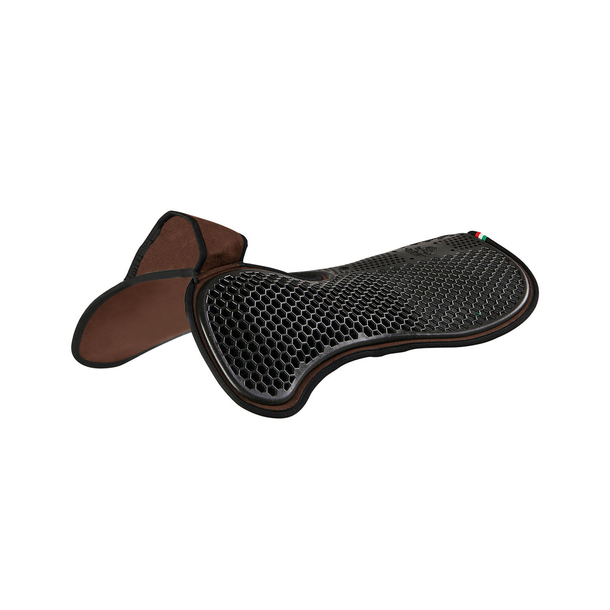 Acavallo - Underlag, Slim pad, manke-fri, ruskind, Hexagonal gel, front riser