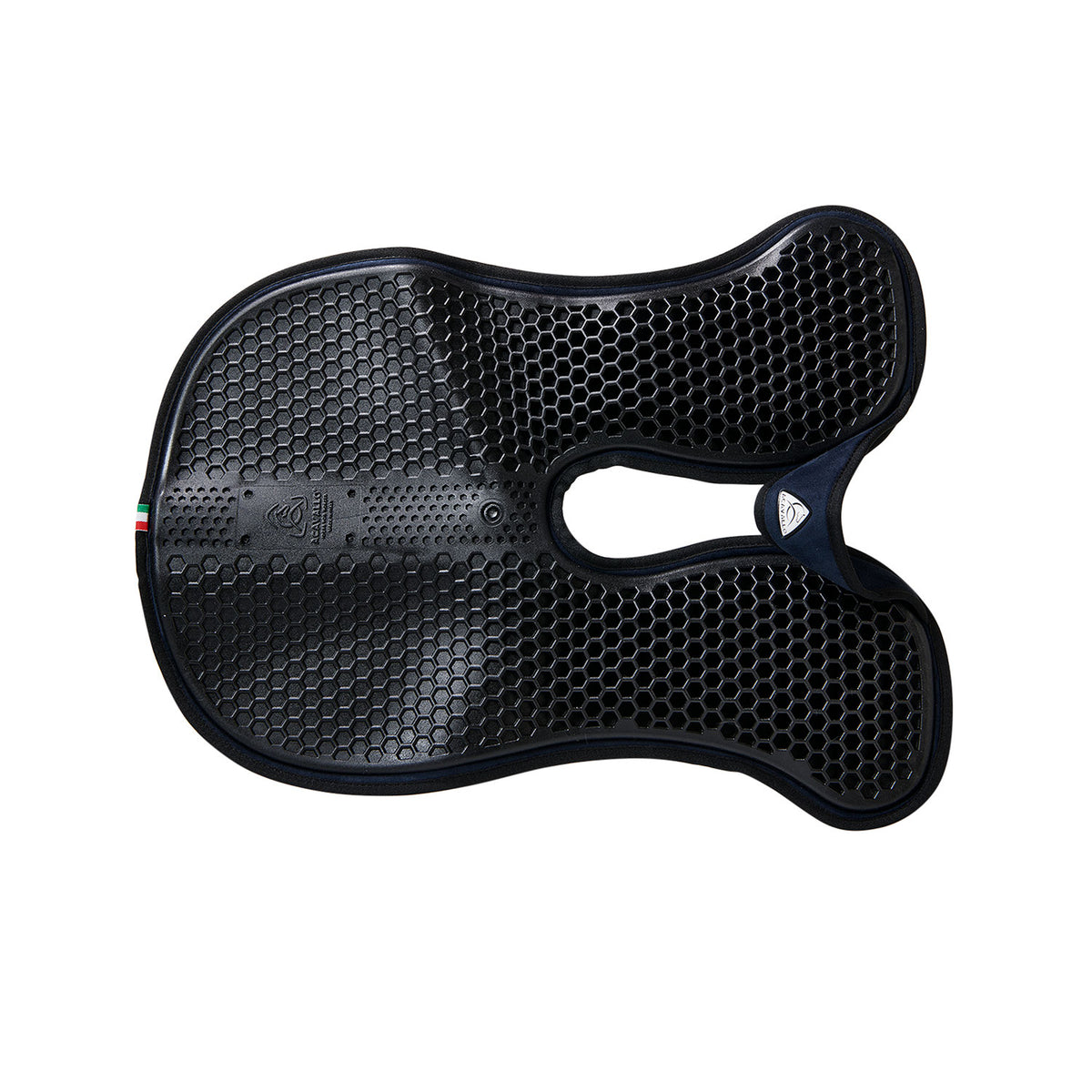 Acavallo - Underlag, Slim pad, manke-fri, ruskind, Hexagonal gel, front riser