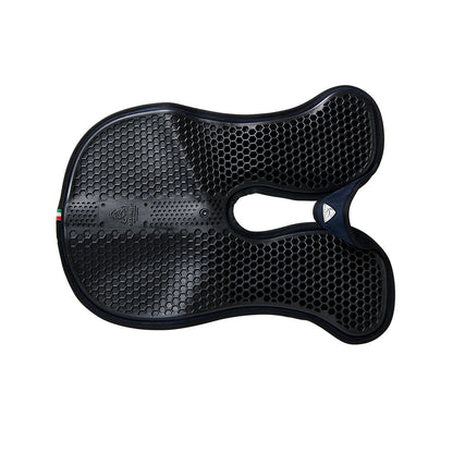 Acavallo - Underlag, Slim pad, manke-fri, ruskind, Hexagonal gel, front riser