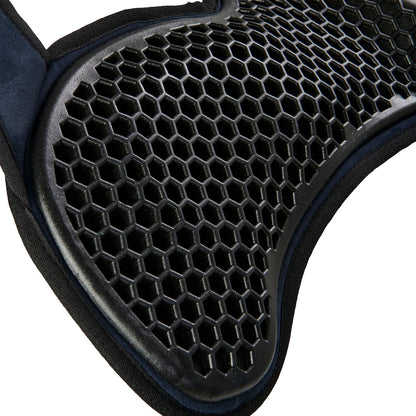 Acavallo - Underlag, Slim pad, manke-fri, ruskind, Hexagonal gel, front riser
