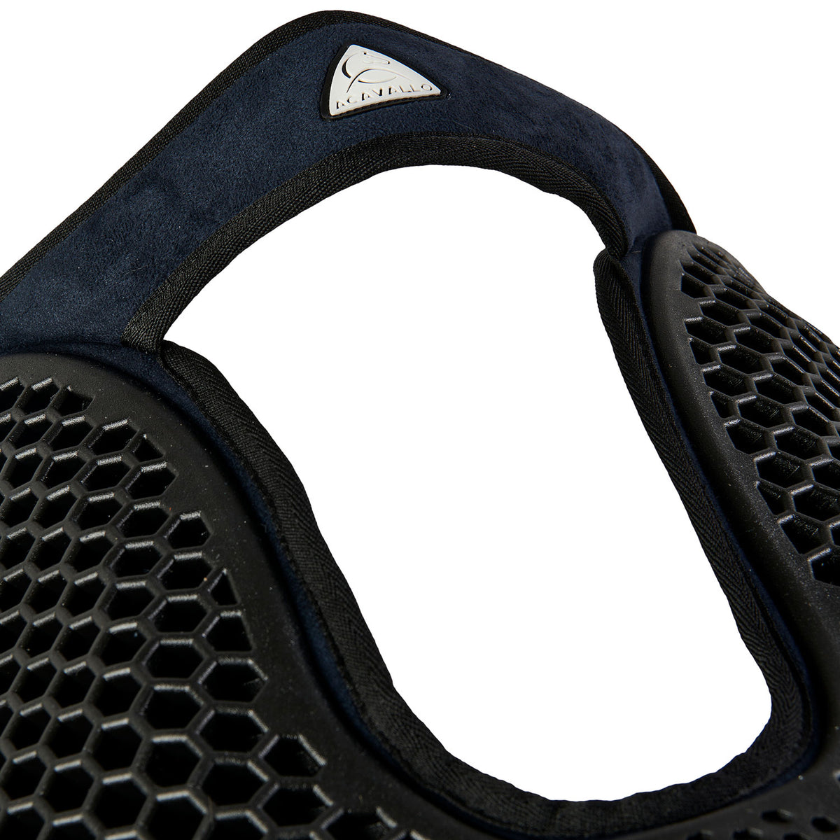 Acavallo - Underlag, Slim pad, manke-fri, ruskind, Hexagonal gel, front riser