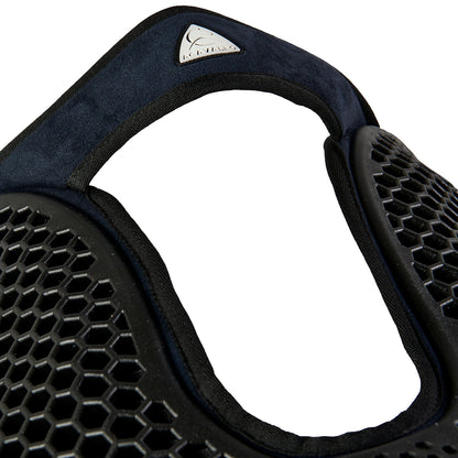 Acavallo - Underlag, Slim pad, manke-fri, ruskind, Hexagonal gel, front riser