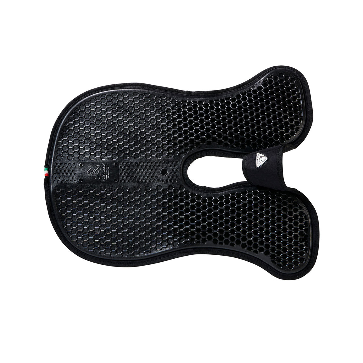 Acavallo - Underlag, Slim pad, manke-fri, ruskind, Hexagonal gel, front riser