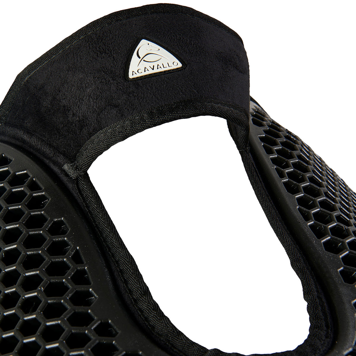 Acavallo - Underlag, Slim pad, manke-fri, ruskind, Hexagonal gel, front riser