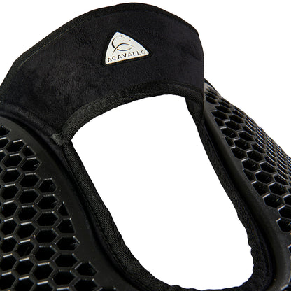 Acavallo - Underlag, Slim pad, manke-fri, ruskind, Hexagonal gel, front riser