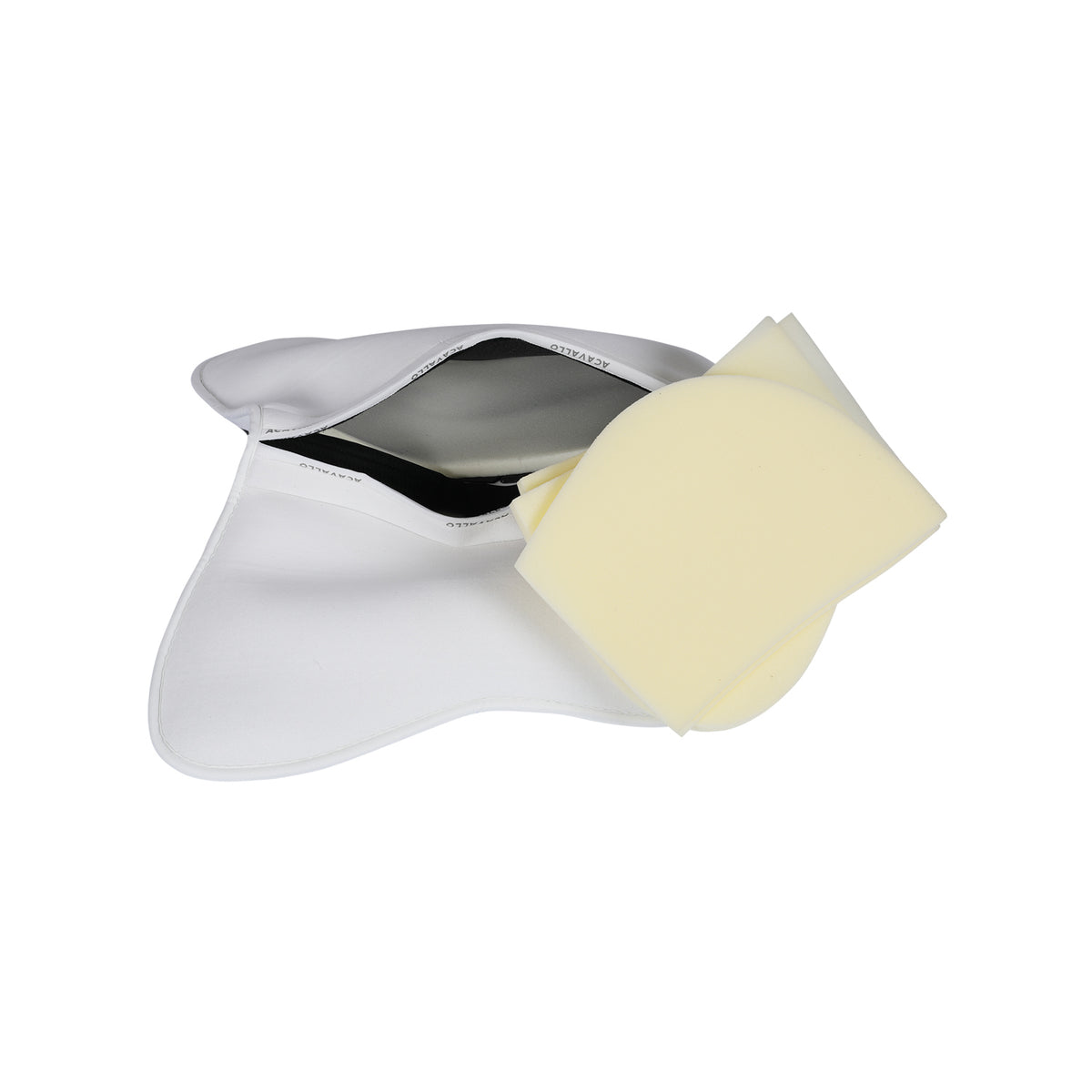 Acavallo - Half pad, memory foam, ruskind, gel grip, flat, med lommer