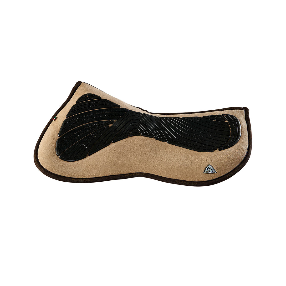 Acavallo - Half pad, memory foam, ruskind, gel grip, flat, med lommer