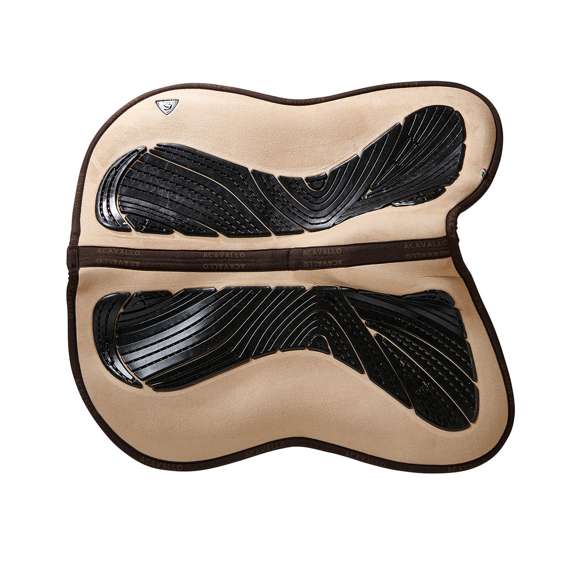 Acavallo - Half pad, memory foam, ruskind, gel grip, flat, med lommer