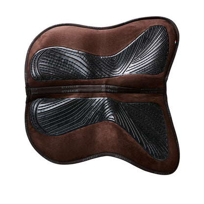 Acavallo - Half pad, memory foam, ruskind, gel grip, flat, med lommer