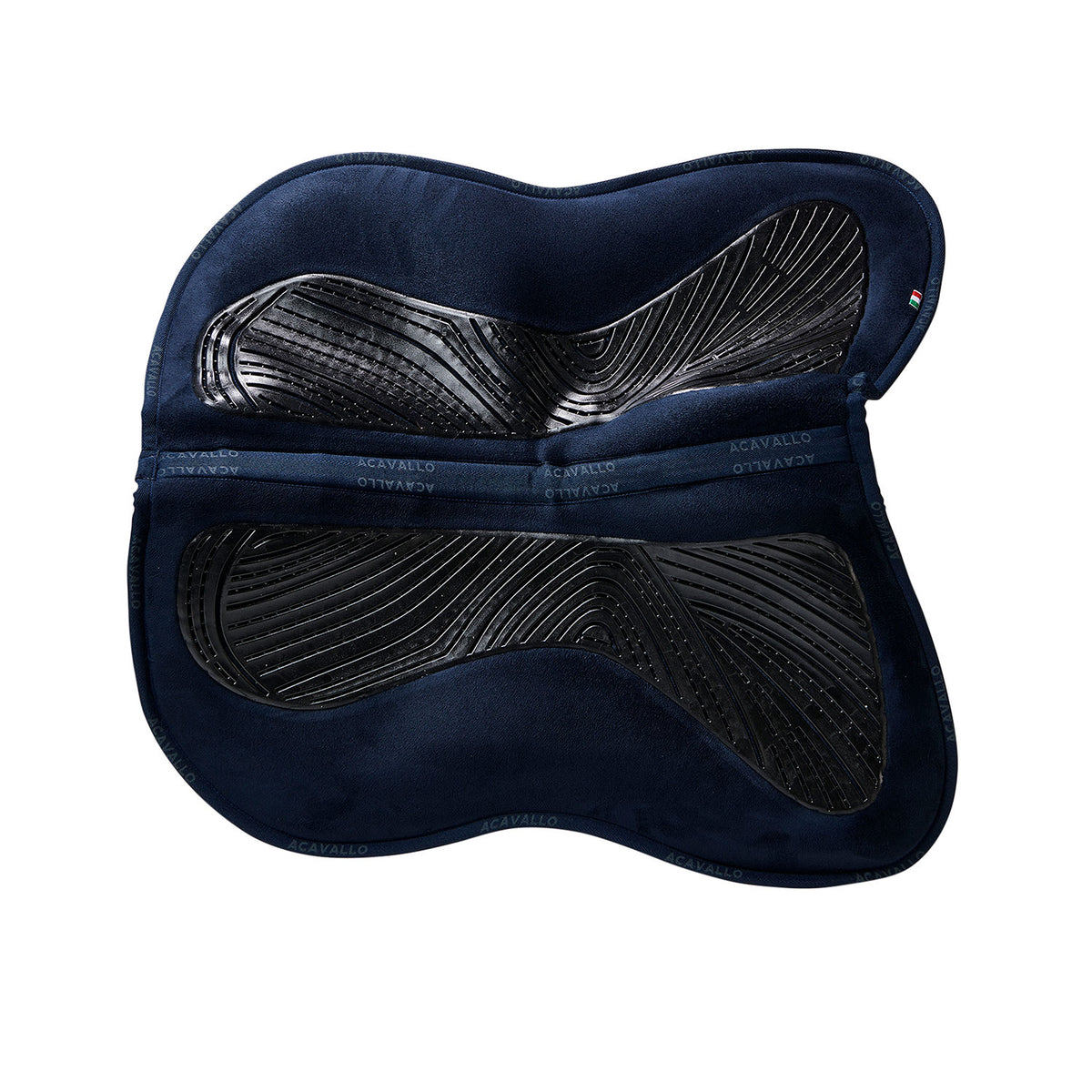 Acavallo - Half pad, memory foam, ruskind, gel grip, flat, med lommer