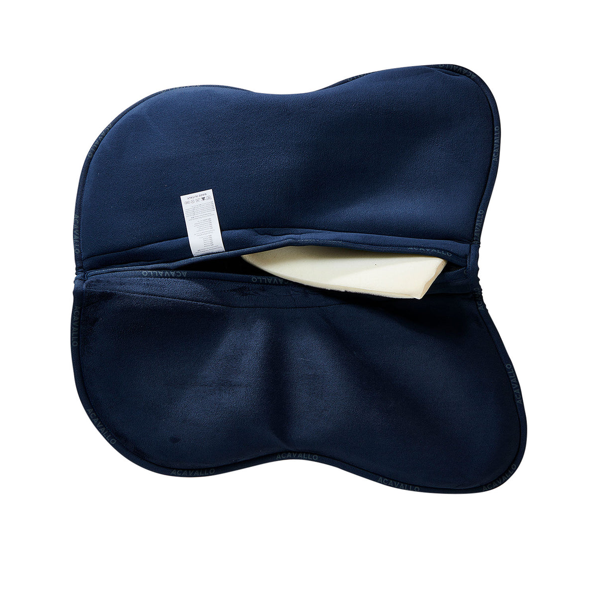Acavallo - Half pad, memory foam, ruskind, gel grip, flat, med lommer