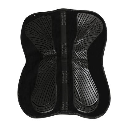Acavallo - Half pad, memory foam, ruskind, gel grip, flat, med lommer