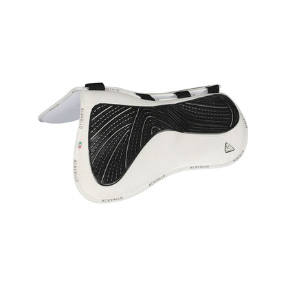 Acavallo - Half pad, memory foam, ruskind, kunstigt lammeskind, gel grip, flat